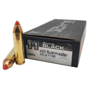 Hornady Black 450 Bushmaster Ammo 250 Grain Hornady FTX Polymer Tip